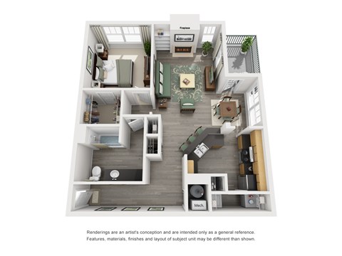 the outlook floor plan  woodland park apartments  670 sq ft
