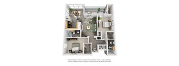 the outlook floor plan of 1199 square feet