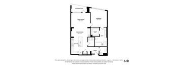 the floor plan of the apartment