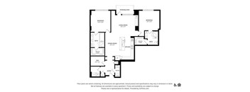 the floor plan of the apartment