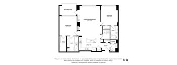 the floor plan of the apartment