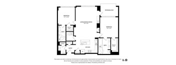 the floor plan of the apartment