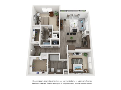 a 1 bedroom floor plan  woodland grove apartments