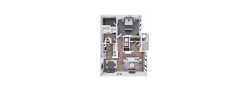 a1 floor plan  1 bedroom with 2 baths  1192 square feet
