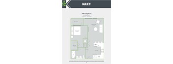 a floor plan of a bedroom apartment