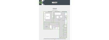 a floor plan of a bedroom apartment
