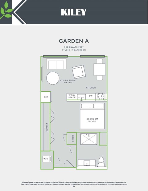 a floor plan of a bedroom apartment