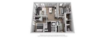 a 1 bedroom floorplan is shown in this image