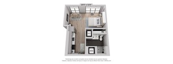 a 1 bedroom floor plan  villas at spring creek apartments