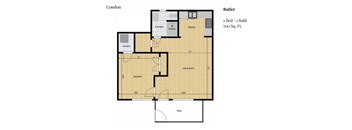 a floor plan of a home with a bedroom and a bathroom