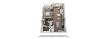 a 1 bedroom floor plan  villas at spring creek apartments