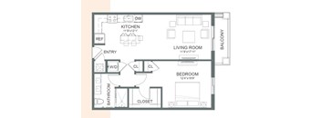 a floor plan of a house with bedrooms and a living room