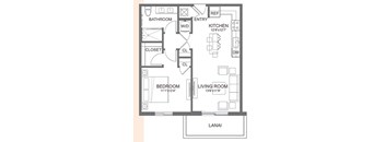 a typical floor plan of a bedroom apartment