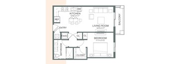 a floor plan of a house with bedrooms and a living room