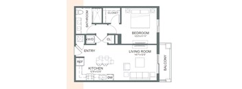 a floor plan of a house with bedrooms and a living room