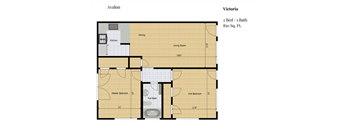 a floor plan of a room with a bed and a bath