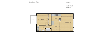 the floor plan of greenough flats