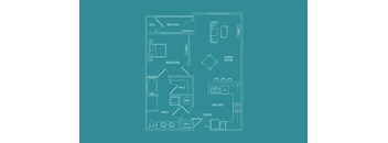 a blueprint floor plan of a small apartment