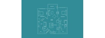 a blueprint of a floor plan of an apartment