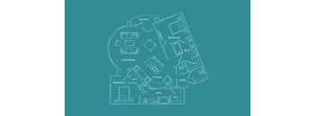 a blueprint of a floor plan of a house