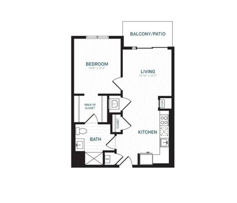 floor plan  the residence at 325 sq ft