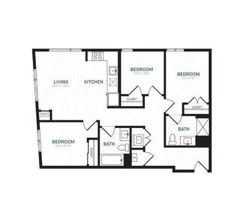 5 Washington Street Studio-3 Beds Apartment for Rent - Photo Gallery 104