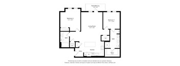 a floor plan of a house with a large bedroom and a living room