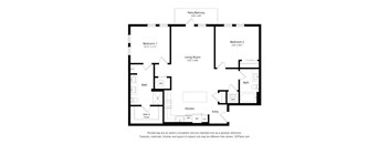a floor plan of a bedroom apartment with a floor ratio of 1 to 3