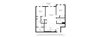 a floor plan of a bedroom apartment with a floor