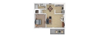 a floor plan of a house with a wooden floor