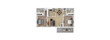 a272  2 bedroom floorplan  the residences at