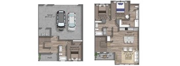 Latimer - 3 bedroom, 3 bath, 2 story townhome with 2 car garage. 1,482 sqft