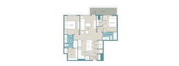 a floor plan of a residence with a mix of different floors