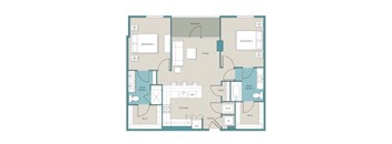 a floor plan of a house with a lot of furniture