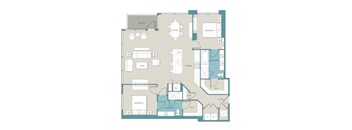 a floor plan of a house with a lot of furniture
