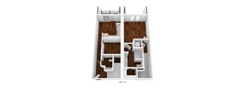 2 bedroom floor plan  the crossings at city center apartments  670 sq ft