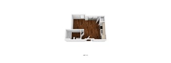 a floor plan of a room with a wood floor