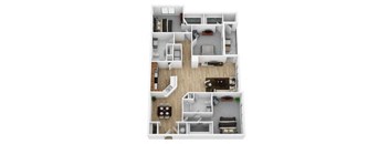 a floor plan of a house with a bedroom and a living room