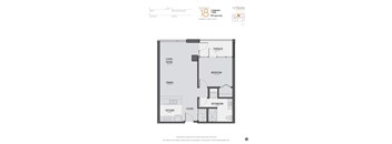 a floor plan of a unit with a bedroom and a bathroom