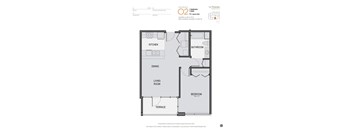 a floor plan of a bedroom apartment