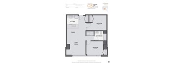 a floor plan of a bedroom apartment