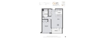 a floor plan of a bedroom apartment