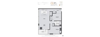 a floor plan of a bedroom apartment