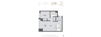 a floor plan of a bedroom apartment