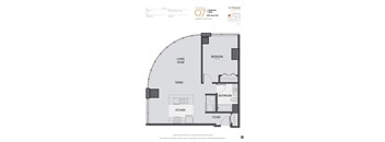 a floor plan of a bedroom apartment