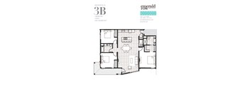 floor plan of the third level of the apartment