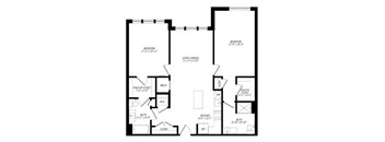 the floor plan of the second floor of the home shows the layout of the rooms