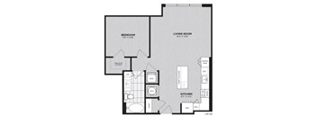rue floor plan  1 bedroom  1199 square feet  the streeter