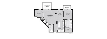 a floor plan of a three story floor plan with staggered staggered floors