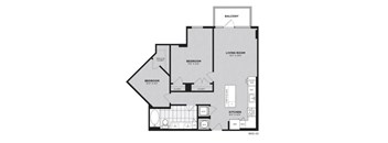 rue floor plan  1 bedroom  1193 sq ft  the residences at
